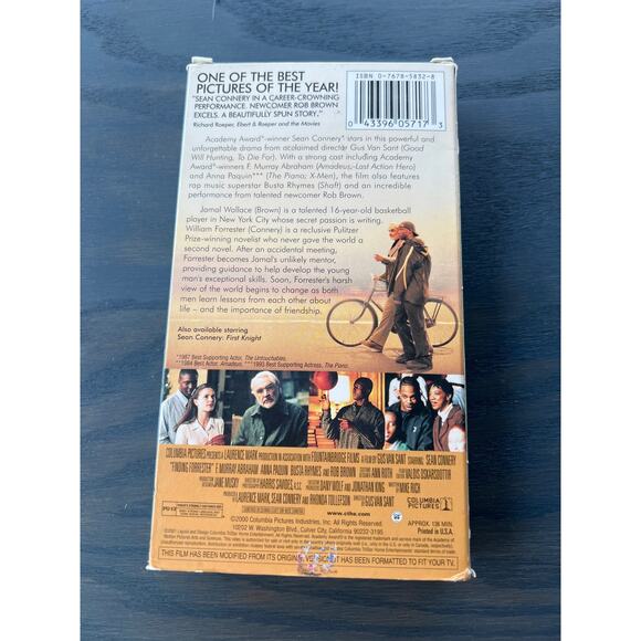 Finding Forrester Sean Connery Drama Movie Vintage 2000 VHS Tape Pre-Loved - Picture 2 of 4